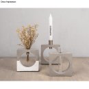 Silikon Gie&szlig;form Vase Quadrat mit Kreis, 11x3,7x11cm, inkl. 1 Reagenzglas