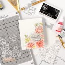 Pinkfresh Studio, press plate, Camellias
