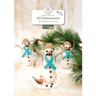 papier + ideen: Quilling Anleitung, 3D Schneemann