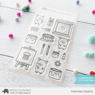 Mama Elephant, clear stamp, PAINTING PIGGIES
