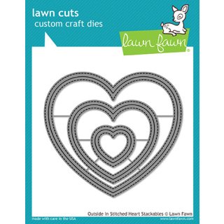 Lawn Fawn, lawn cuts/ Stanzschablone, outside in stitched heart stackables