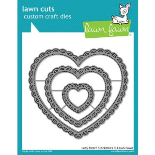 Lawn Fawn, lawn cuts/ Stanzschablone, lacy heart stackables