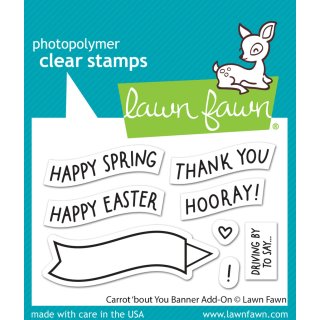 Lawn Fawn, clear stamp, carrot bout you banner add-on