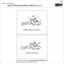Lawn Fawn, clear stamp, carrot bout you banner add-on