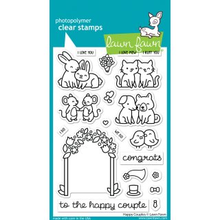 Lawn Fawn, clear stamp, happy couples