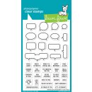 Lawn Fawn, clear stamp, all the speech bubbles
