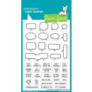 Lawn Fawn, clear stamp, all the speech bubbles