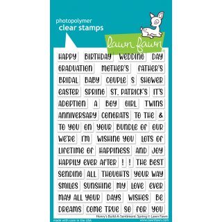 Lawn Fawn, clear stamp, henry’s build-a-sentiment:...