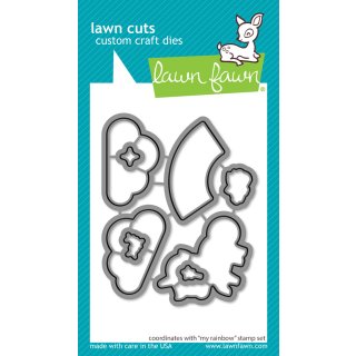 Lawn Fawn, lawn cuts/ Stanzschablone, my rainbow