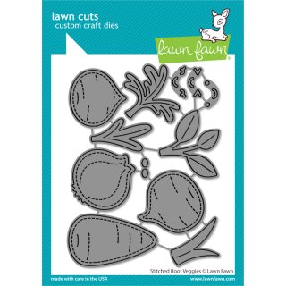 Lawn Fawn, lawn cuts/ Stanzschablone, stitched root veggies