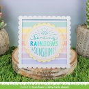 Lawn Fawn, hot foil plate, foiled sentiments: sending rainbows
