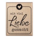 Butterer, Stempel Mit viel Liebe gemacht, 4x5cm