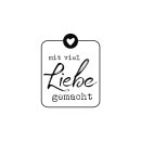 Butterer, Stempel Mit viel Liebe gemacht, 4x5cm