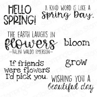 Stamping Bella, Rubber Stamp, HELLO SPRING SENTIMENT SET...
