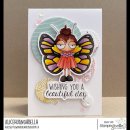 Stamping Bella, Rubber Stamp, MINI ODDBALL BUTTERFLY