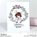 Stamping Bella, Rubber Stamp, TINY TOWNIE APRIL &amp; HER BUNNY LOVE EASTER