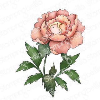Stamping Bella, Rubber Stamp, TINY TOWNIE WONDERLAND PEONY