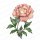 Stamping Bella, Rubber Stamp, TINY TOWNIE WONDERLAND PEONY
