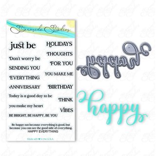 Streamside Studios, clear stamp + die, Happy Everything