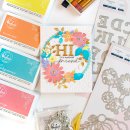 Pinkfresh Studio, Stencil, Stylized Florals