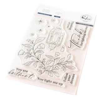 Pinkfresh Studio, clear stamp, Lantern Botanicals