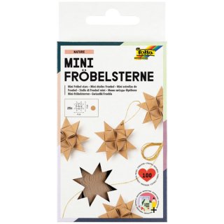 100 Papierstreifen für Fröbelsterne 35x1cm sortiert Nature