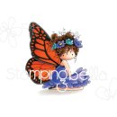 Stamping Bella, Rubber Stamp, TINY TOWNIE BUTTERFLY GIRL BESS