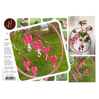 Hanne Olesen, Quilling Anleitung - Blume Tränendes Herz