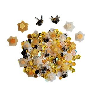 Sweet November Stamps, Sequins: Bee Happy Mix