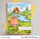 Sweet November Stamps, clear stamp, Horizon Lines: Wildflower Meadow