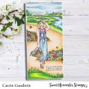 Sweet November Stamps, clear stamp, Horizon Lines: Wildflower Meadow