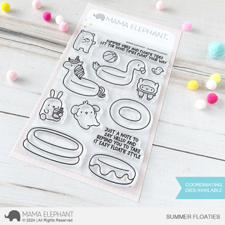 Mama Elephant, clear stamp, SUMMER FLOATIES