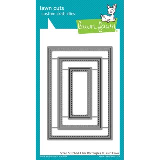 Lawn Fawn, lawn cuts/ Stanzschablone, small stitched 4 bar rectangles