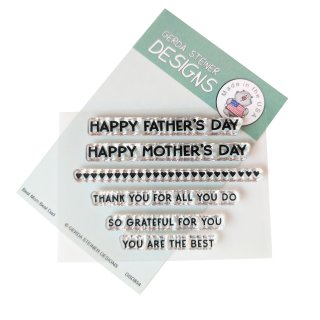 Gerda Steiner Designs, Best Mom Best Dad - 3x4 Clear Stamp Set
