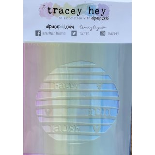 Tracey Hey, Stencil  “Striped Circle”