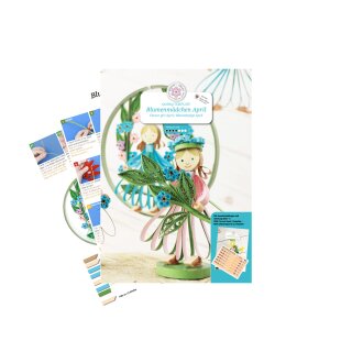 papier + ideen: Quilling Anleitung, Blumenmädchen April