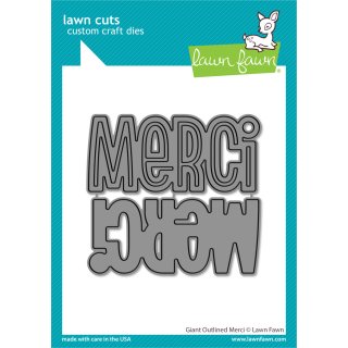 Lawn Fawn, lawn cuts/ Stanzschablone, giant outlined merci