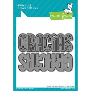 Lawn Fawn, lawn cuts/ Stanzschablone, giant outlined gracias
