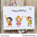Sweet November Stamps, clear stamp, Fairwee Happy Birthday