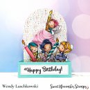 Sweet November Stamps, clear stamp, Fairwee Happy Birthday
