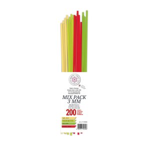 papier + ideen, Quilling Papierstreifen MIX Mohnfeld, 3x450mm, 200 Streifen