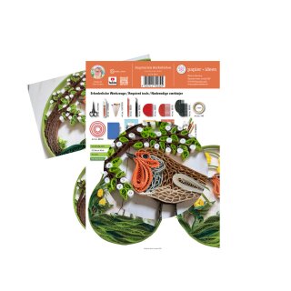papier + ideen: Quilling Inspiration, Rotkehlchen