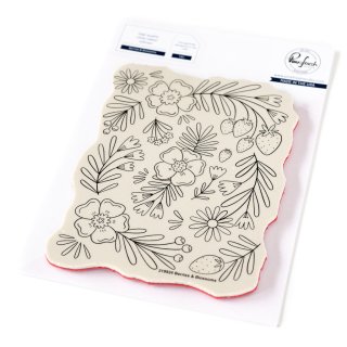 Pinkfresh Studio, cling stamp, Berries & Blossoms