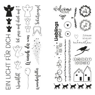 Transferfolie Home + Schutzengel, verschiedene Designs, 2 Bogen