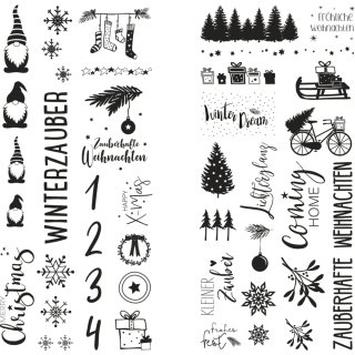 Transferfolie Winter + Christmas, verschiedene Designs, 2...