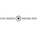 Butterer, Stempel "Von Herzen frohes Fest", 2x10cm