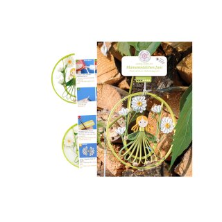 papier + ideen: Quilling Anleitung, Blumenmädchen Juni
