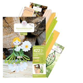 papier + ideen, Blumenmädchen Juni Quilling Kit
