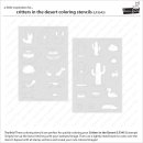 Lawn Fawn, coloring stencils, critters in the desert