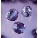 Glasfacettperlen rund irisierend BLAU/VIOLETT 6mm 50...